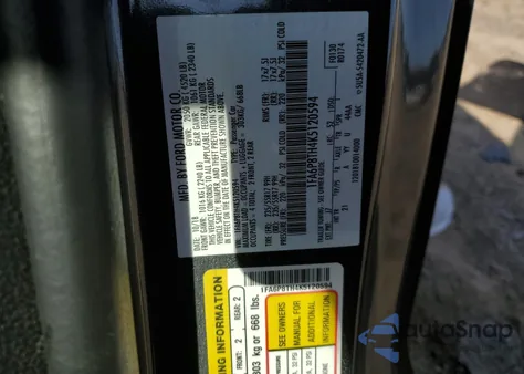 2019 Ford Mustang из США, поврежденный, VIN 1FA6P8TH4K5120594